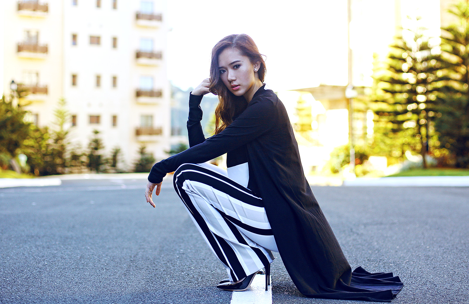 Organic Clothes, Miakoda Cardigan, BCBG, pants, Gianvito Rossi heels, SHH Jewelry | www.itscamilleco.com
