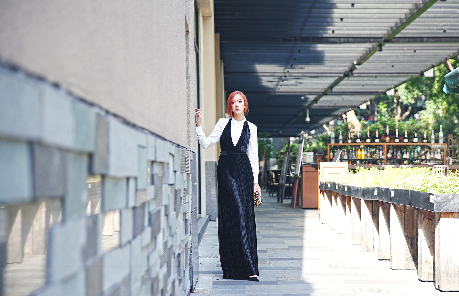 Mango Pleated Pantsuit and Shirt | www.itscamilleco.com